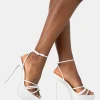 Public Desire Afterhours Patent Strappy Platform Square Toe Stiletto Heels | Women Square Toe Heels