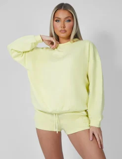 Public Desire Amalfi Coast Embroidered Oversized Sweatshirt | Women Sweatshirt & Hoodies