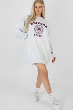 Public Desire Arizona Graphic Sweat Dress Marl | Women Dresses