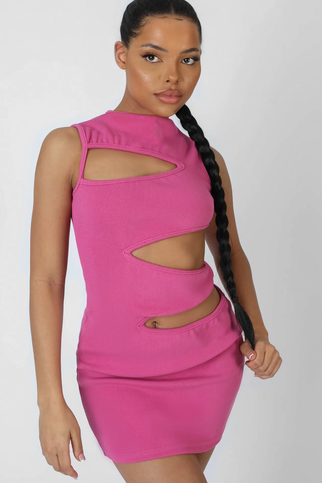 Public Desire Asymmetric Cut Away Mini Dress | Women Dresses