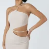 Public Desire Asymmetric Cutout Waist Strappy Mini Dress | Women Dresses