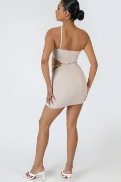 Public Desire Asymmetric Cutout Waist Strappy Mini Dress | Women Dresses