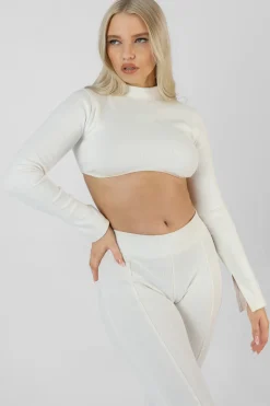Public Desire Athleisure High Neck Underbust Top | Women Tops