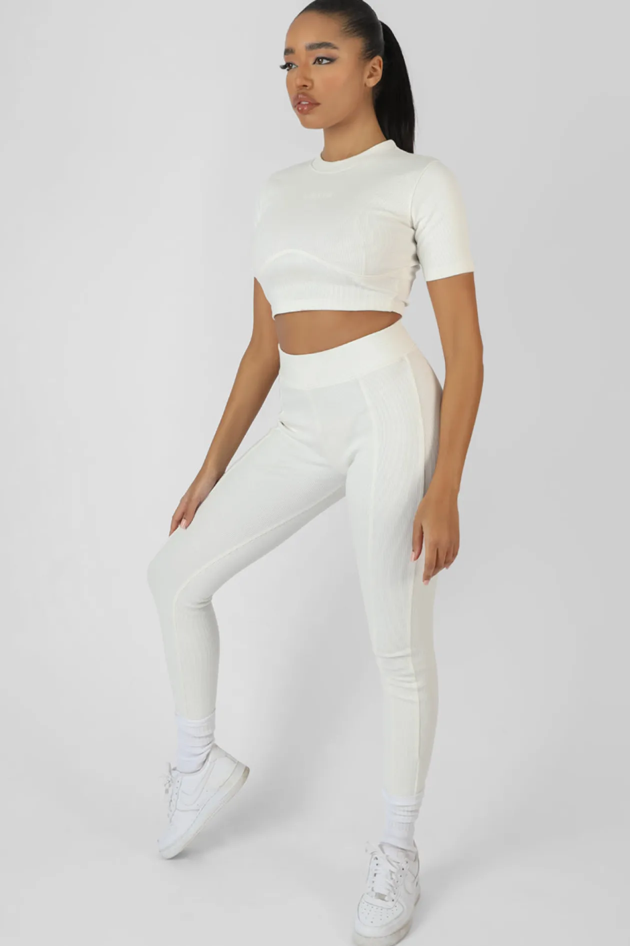Public Desire Athleisure Seam Front Ribbed Leggings | Women Jogger & Leggings
