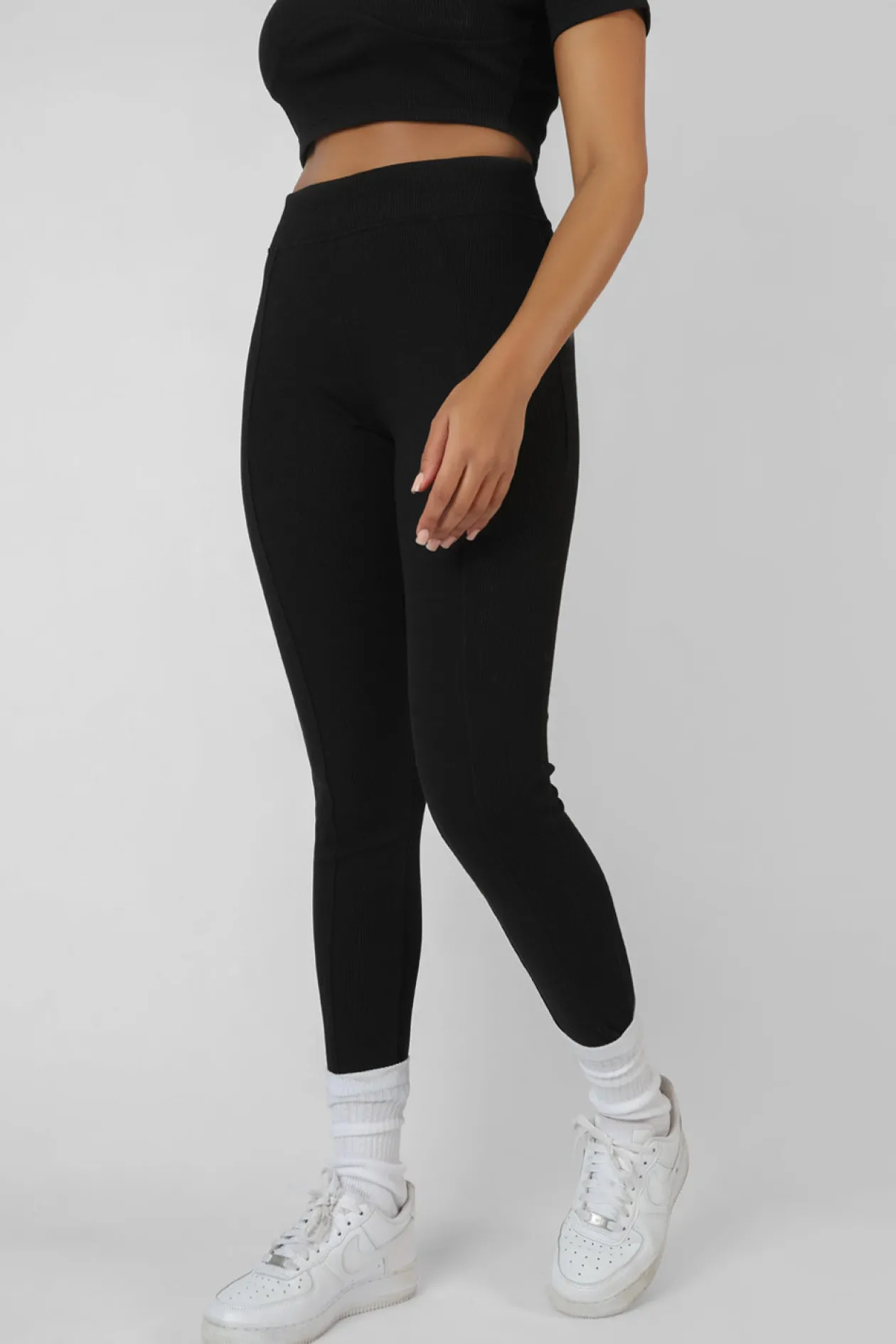 Public Desire Athleisure Seam Front Ribbed Leggings | Women Jogger & Leggings