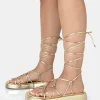 Public Desire Babygirl Flatform Lace Up Sandals | Women Flatforms