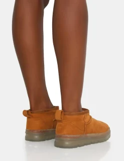 Public Desire Bambi Faux Suede Ultra Mini Ankle Boots | Women Ultra Mini Boots