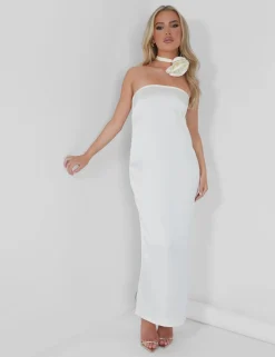 Public Desire Bandeau Satin Maxi Dress | Women Dresses