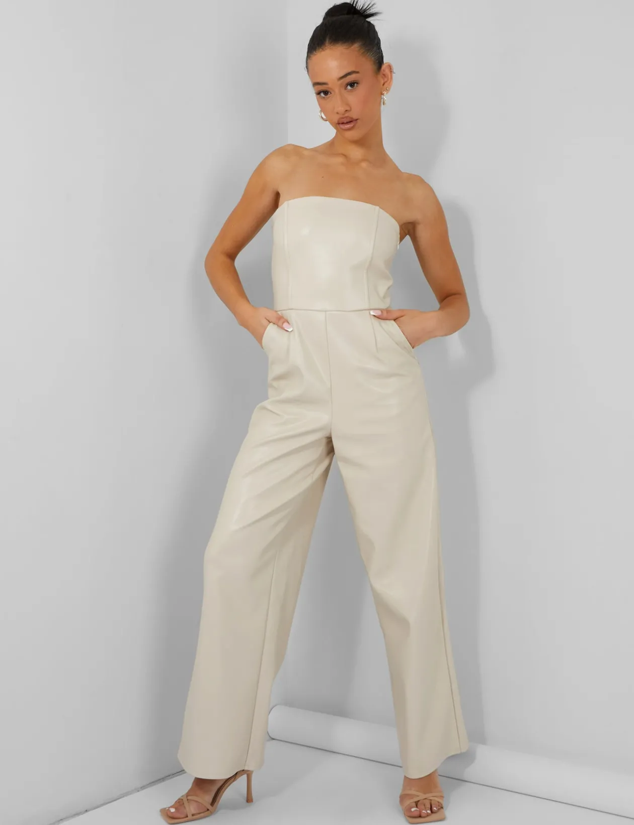 Public Desire Bandeau Tailored Wide Leg Jumpsuit | Women Jumpsuits & Playsuits