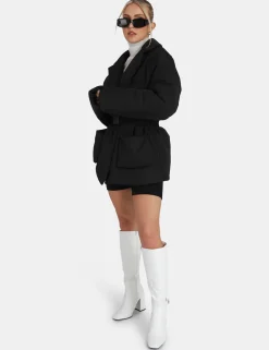 Public Desire Belted Puffer Blazer | Women Outerwear & Jackets