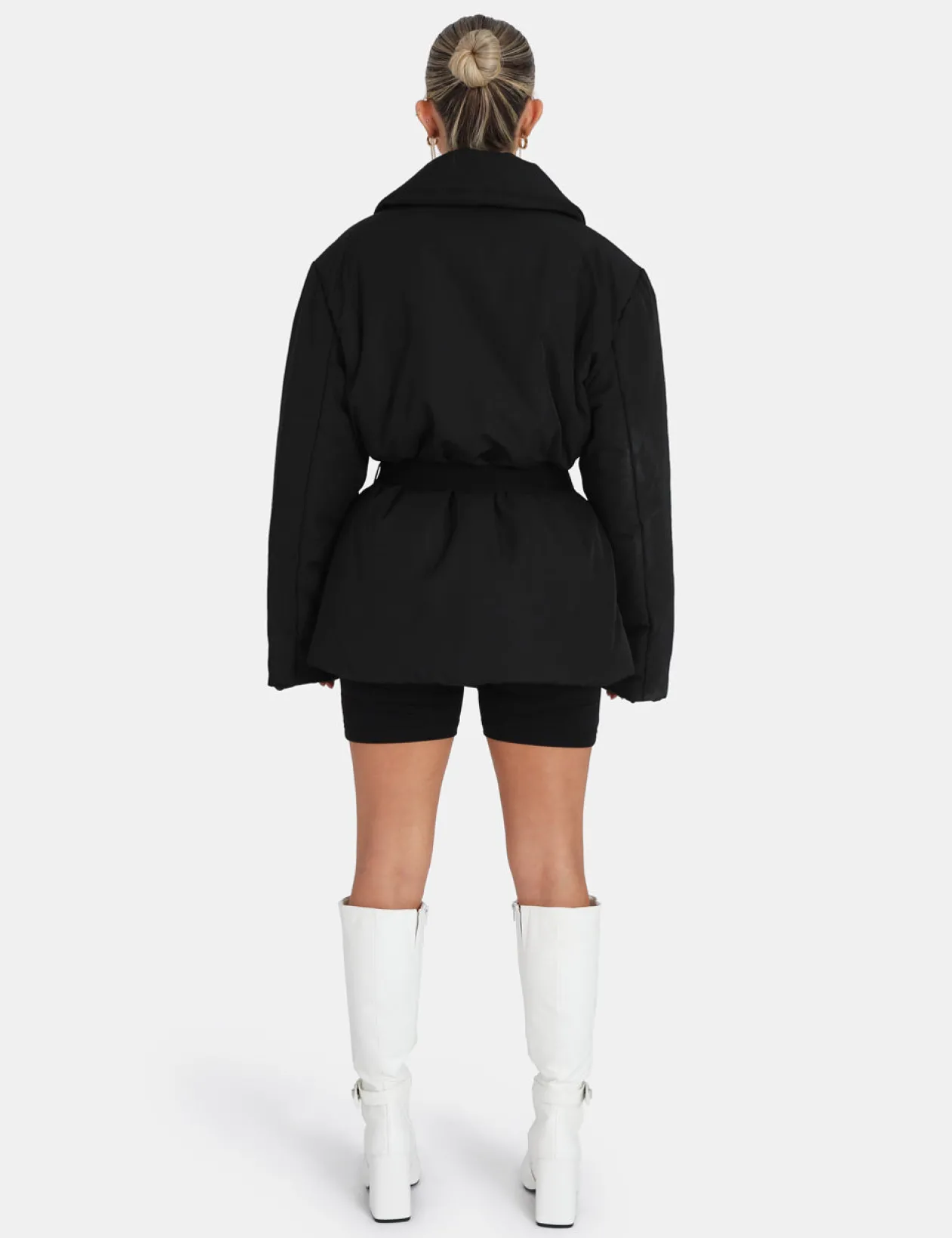 Public Desire Belted Puffer Blazer | Women Outerwear & Jackets