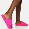 Public Desire Bestie Nylon Embossed Heart Slider Sandals | Women Chunky Sandals