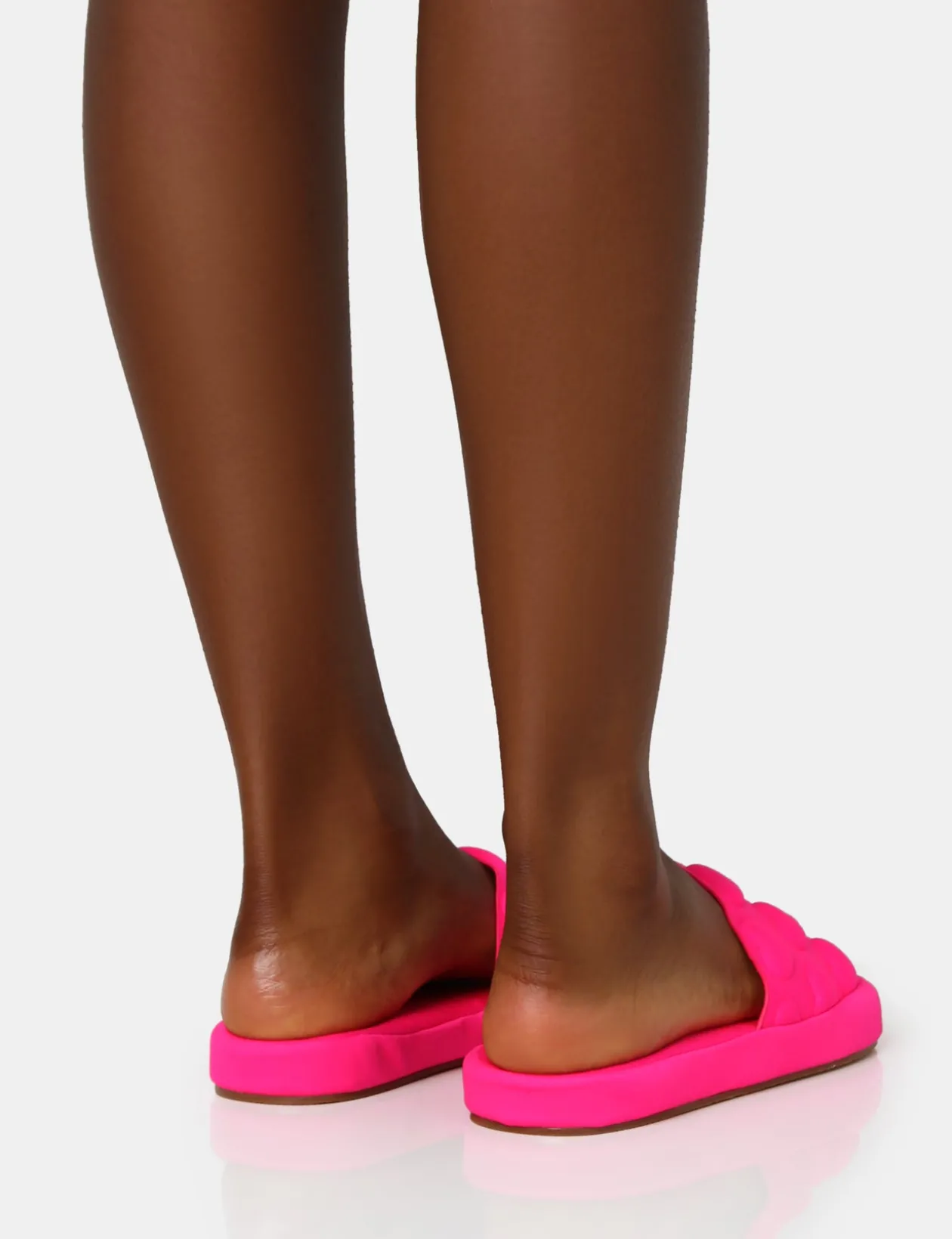 Public Desire Bestie Nylon Embossed Heart Slider Sandals | Women Chunky Sandals