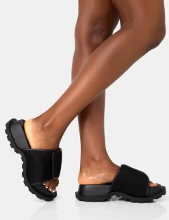 Public Desire Blaze Nylon Sporty Slider Sandals | Women Chunky Sandals