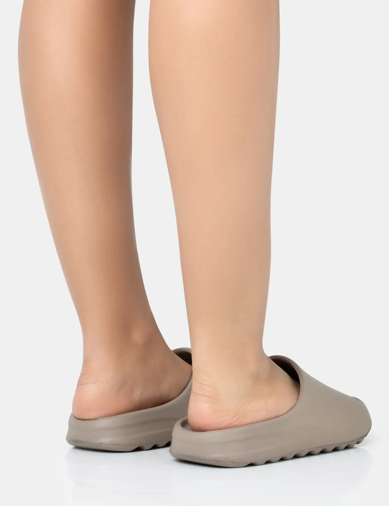 Public Desire Brady Rubber Flat Slider Sandals | Women Chunky Sandals