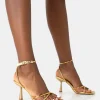Public Desire Bree Pu Barely There Square Toe Mid Stiletto Heels | Women Stilettos