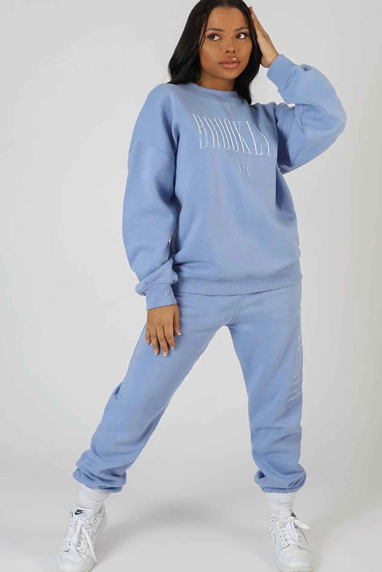 Public Desire Brooklyn Embroidered 90's Joggers | Women Jogger & Leggings