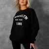 Public Desire Brooklyn Slogan Oversized Sweatshirt | Women Sweatshirt & Hoodies