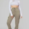 Public Desire Cargo Joggers Elm | Women Jogger & Leggings