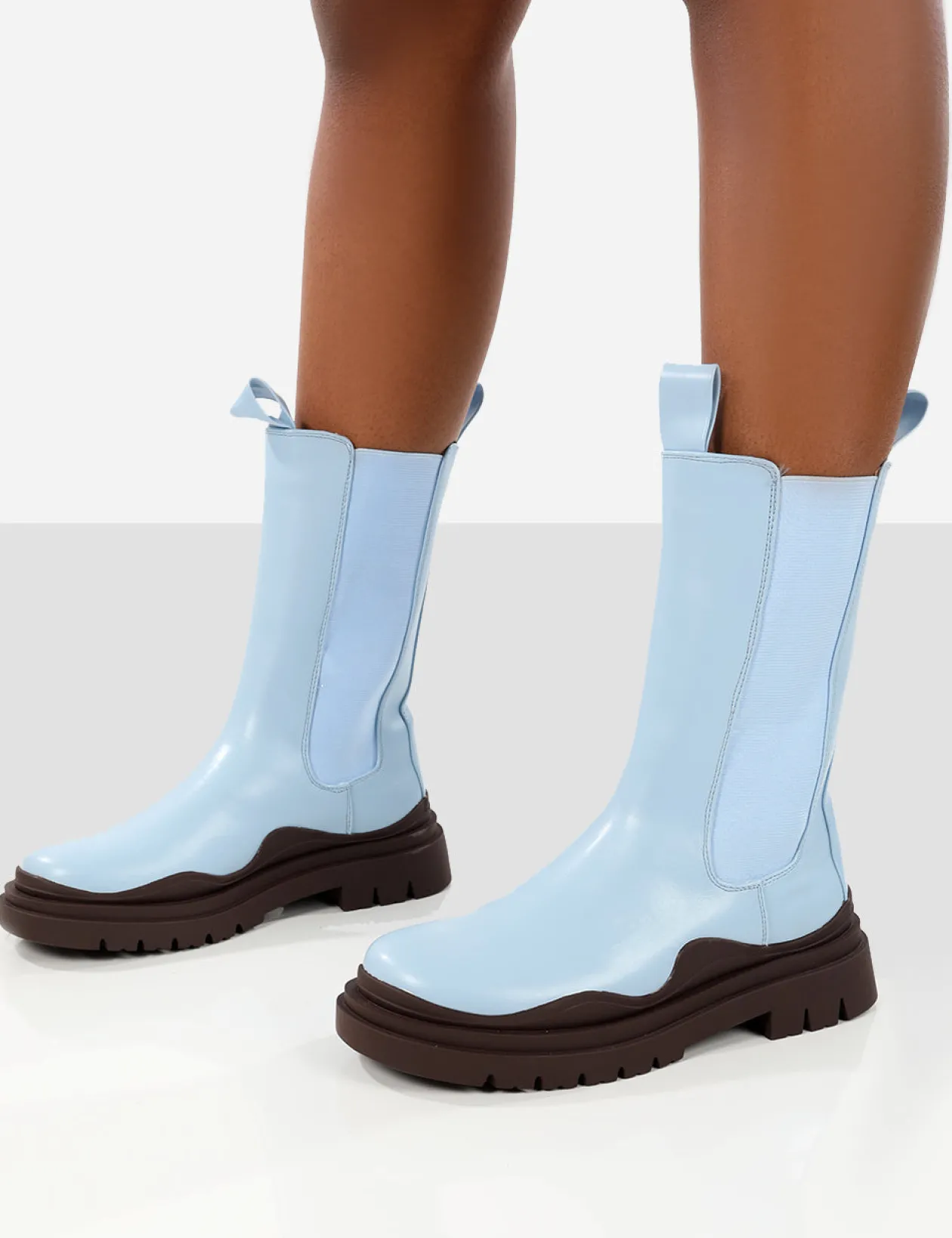 Public Desire Cherry Chunky Sole Chelsea Ankle Boots | Women Chunky Boots