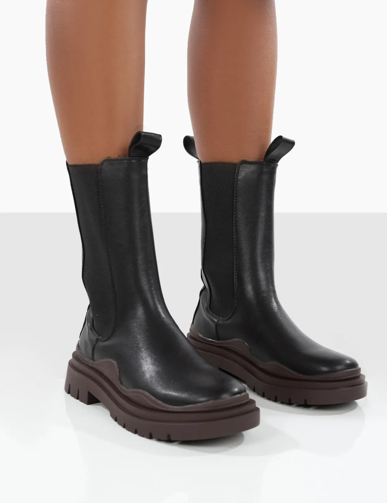 Public Desire Cherry Chunky Sole Chelsea Ankle Boots | Women Chunky Boots