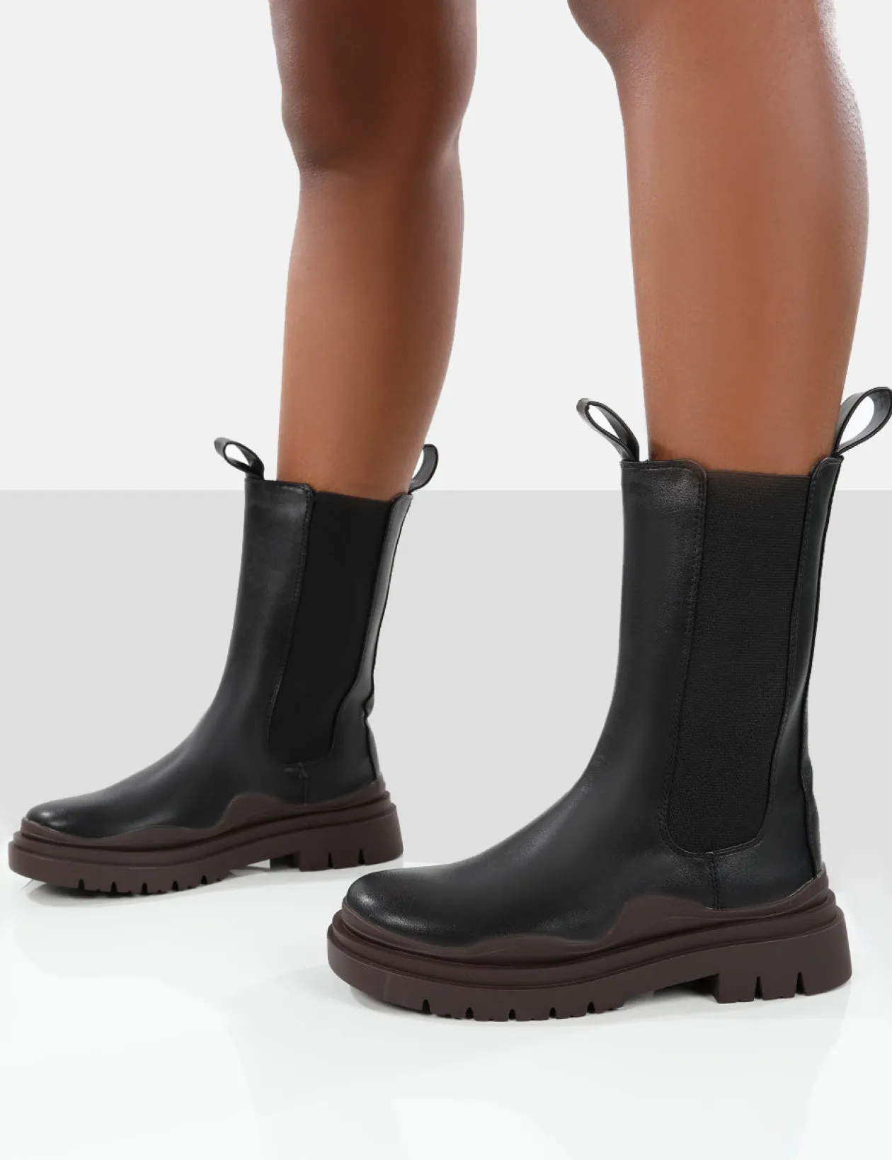 Public Desire Cherry Chunky Sole Chelsea Ankle Boots | Women Chunky Boots