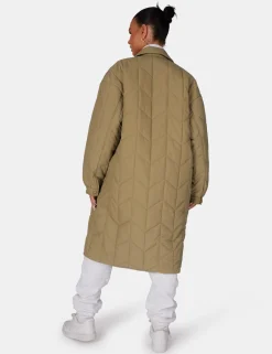 Public Desire Chevron Quilted Longline Jacket | Women Outerwear & Jackets