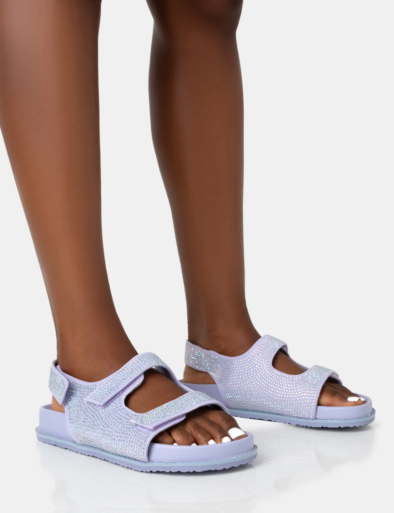 Public Desire Chichi Diamante Double Strap Dad Sandals | Women Chunky Sandals