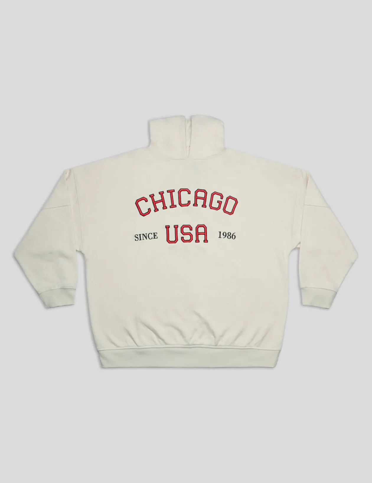 Public Desire Chigago Slogan Oversized Hoodie Ecru | Women Sweatshirt & Hoodies