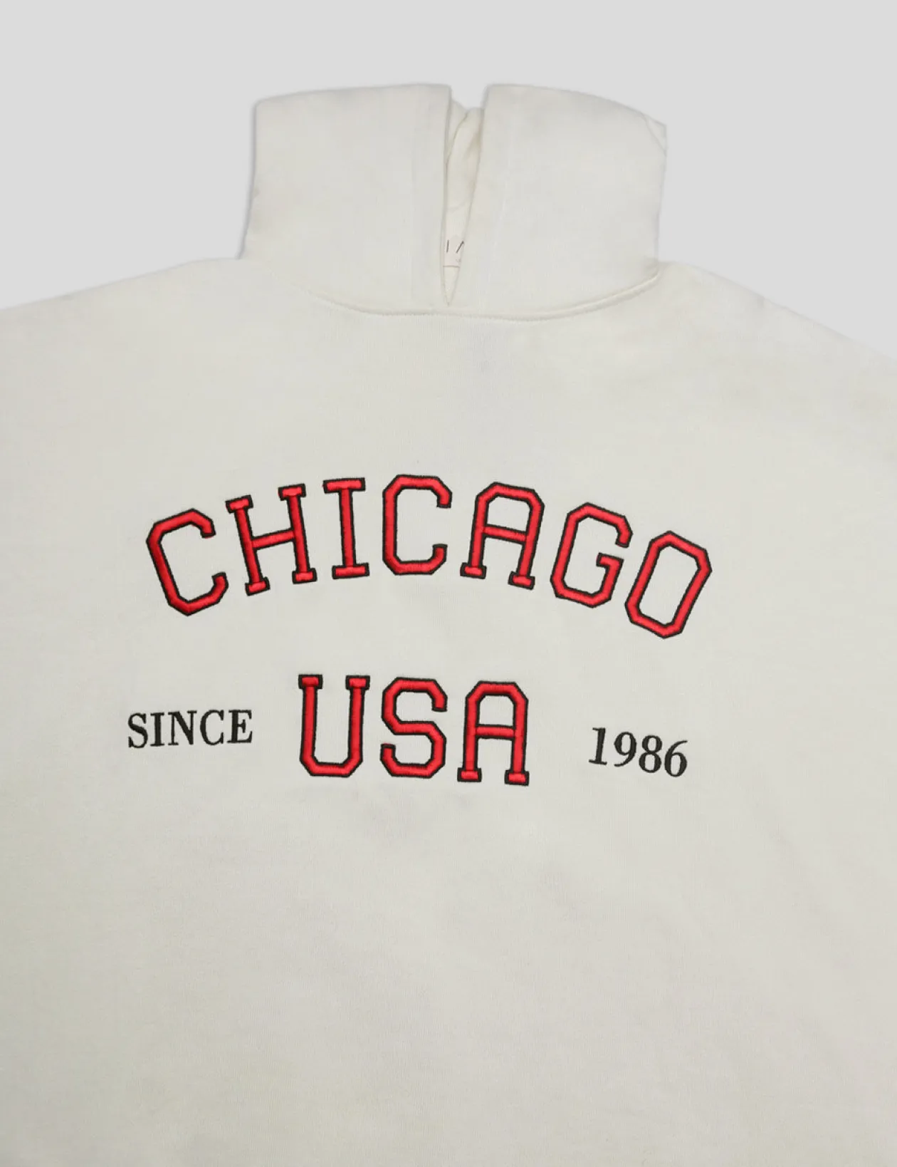 Public Desire Chigago Slogan Oversized Hoodie Ecru | Women Sweatshirt & Hoodies