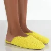 Public Desire Ciao Neon Teddy Slip On Slippers | Women Slippers