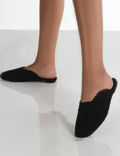 Public Desire Ciao Teddy Slip On Slippers | Women Slippers
