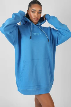 Public Desire Contrast Stitch Slogan Hoodie Sweat Dress | Women Dresses