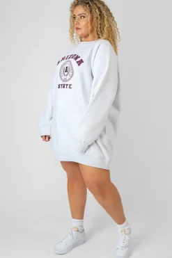 Public Desire Curve Arizona Graphic Sweat Dress Marl | Women Curve