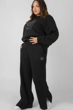 Public Desire Curve Kaiia Tonal Embroidered Joggers | Women Curve