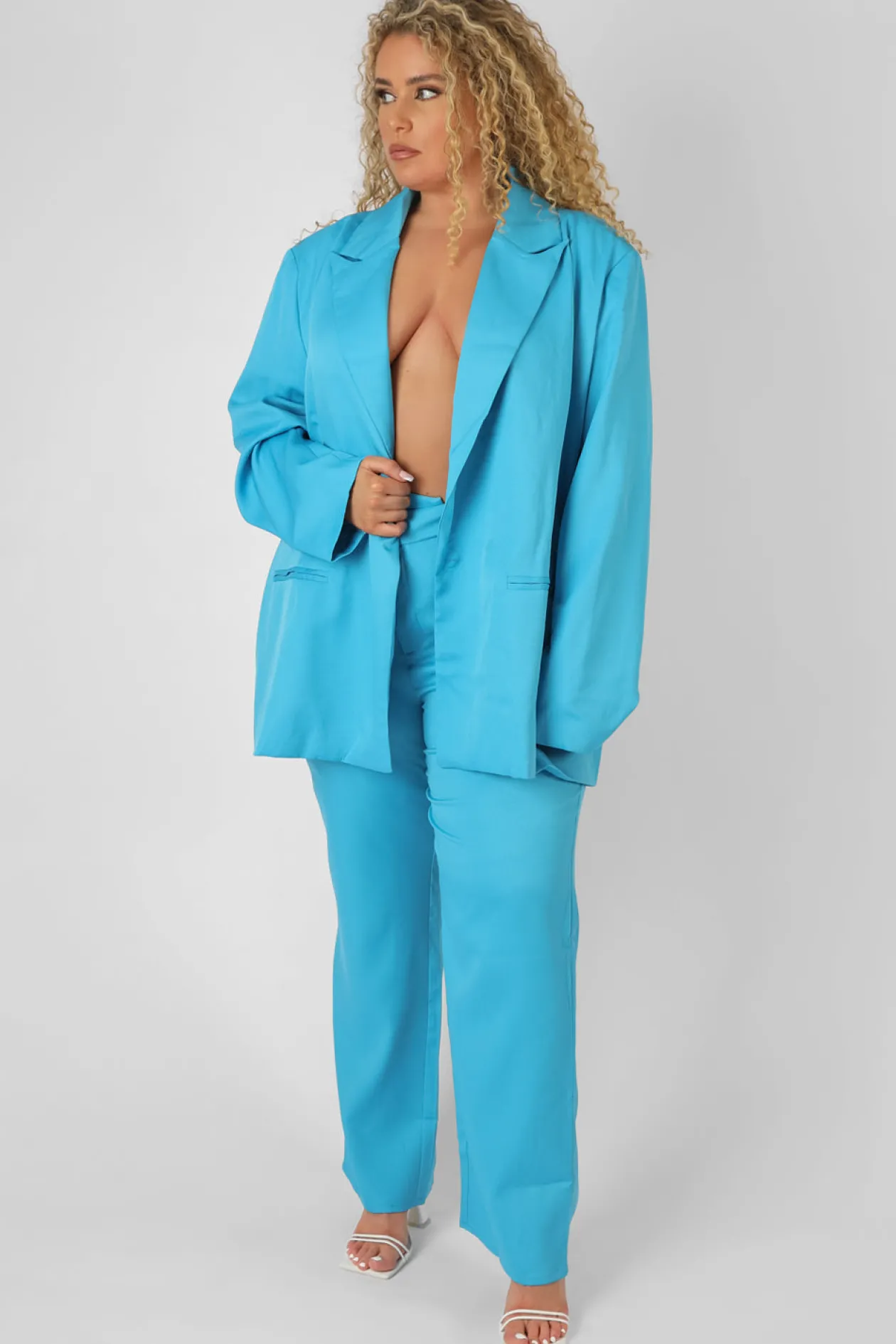 Public Desire Curve Oversized Blazer | Women Curve