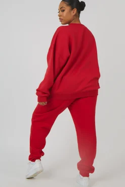 Public Desire Curve Oversized Embroide Slogan 90S Joggers | Women Curve