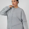 Public Desire Curve Oversized Raw Edge Sweatshirt Acid | Women Curve