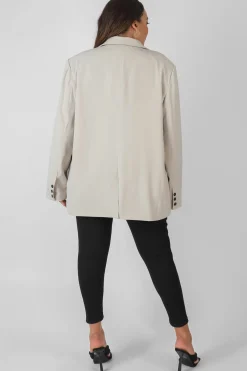 Public Desire Curve Relaxed Blazer Stone | Women Curve