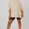 Public Desire Curve Rib Cycling Shorts Chocolate | Women Curve