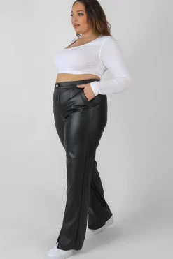 Public Desire Curve Scoop Neck Long Sleeve Crop Top | Women Curve