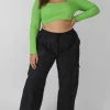 Public Desire Curve Split Hem Cargo Trousers | Women Trousers