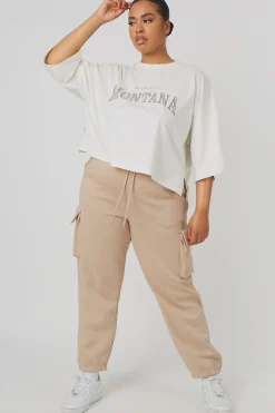 Public Desire Curve Vintage Boxy Cropped T-Shirt | Women Curve
