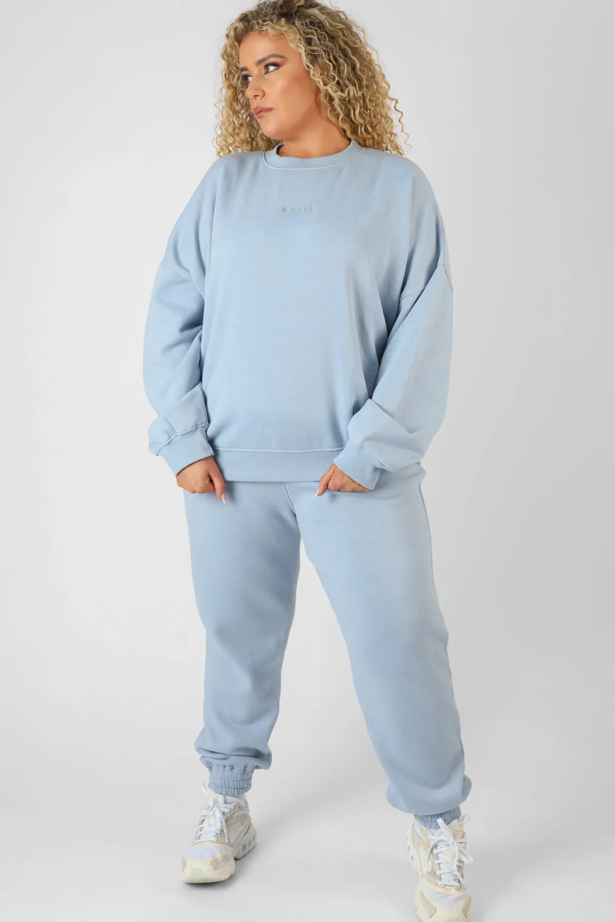 Public Desire Curve Washed Kaiia Oversized Sweatshirt Iris | Women Curve