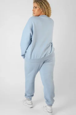 Public Desire Curve Washed Kaiia Oversized Sweatshirt Iris | Women Curve