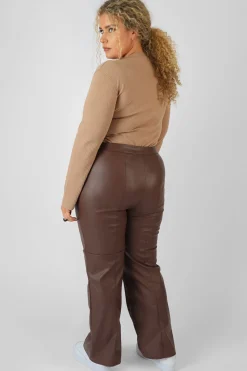 Public Desire Curve Zip Front Ribbed Bodysuit Light | Women Curve