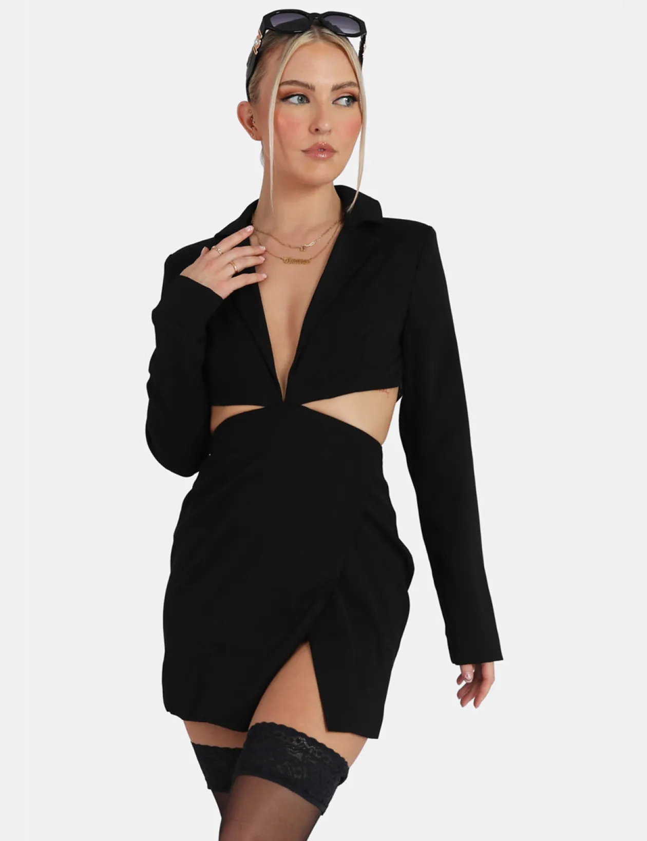 Public Desire Cut Out Chain Waist Blazer Dress | Women Dresses