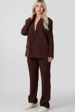 Public Desire Dad Trouser Chocolate | Women Tailoring