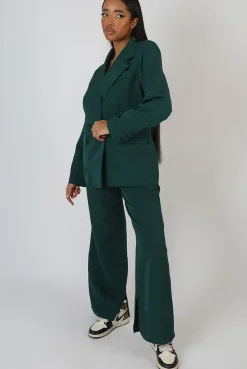 Public Desire Dad Trousers Forest Green | Women Tailoring