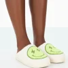 Public Desire Daze Printed Smiley Face Slippers | Women Slippers
